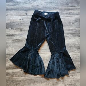 Bailey's Blossoms Boutique Black Velvet Bell Bottom Pants